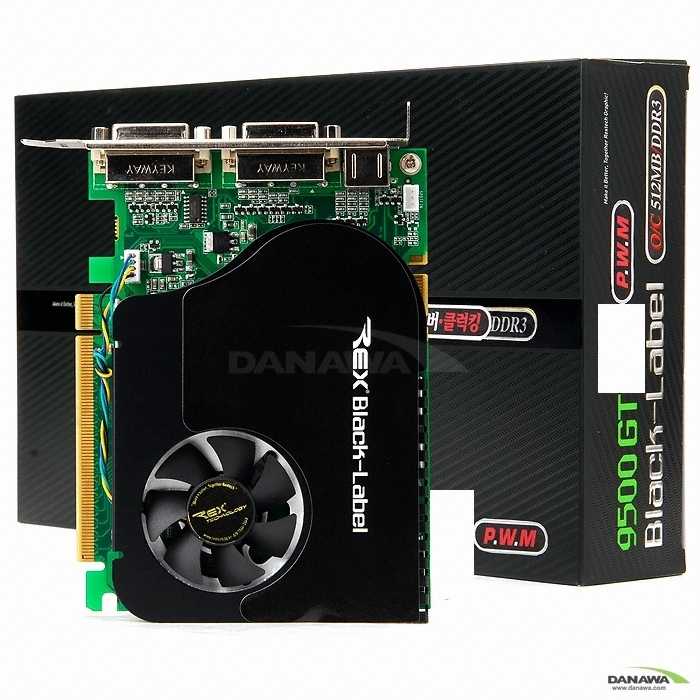 Rextech ������ ������ 9500GT ����Ŭ��ŷ DDR3 512MB �𷯸����� PWM