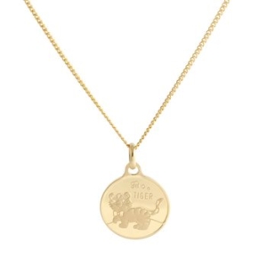 비앤비골드 18k 미아방지 호랑이띠 아기 주니어 목걸이_이미지