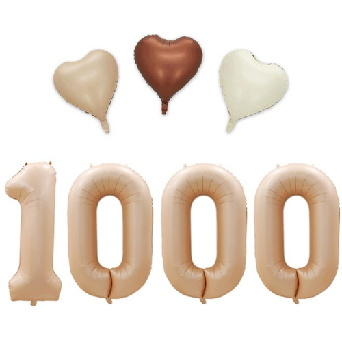 1000일 40인치 대형 숫자 + 하트 풍선세트