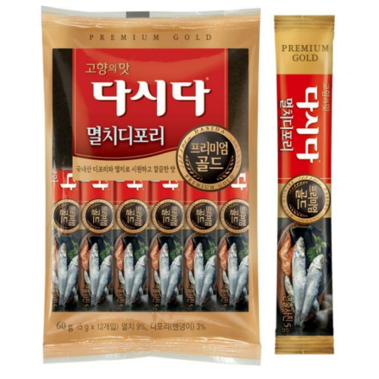 백설 다시다 프리미엄골드 멸치디포리 12개입 60g (1개)_이미지