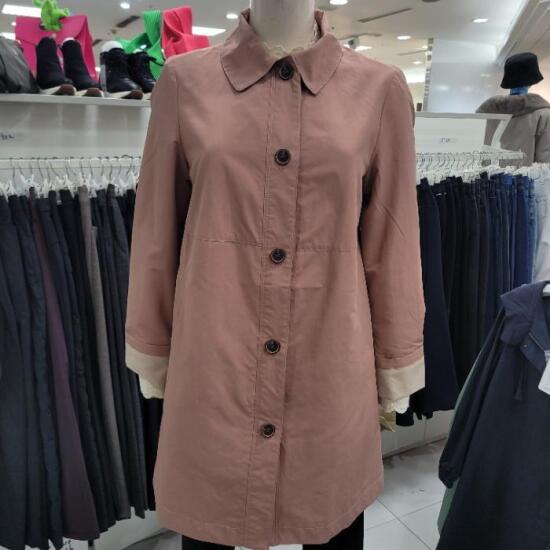 크로커다일레이디 스티치 컬러 포인트 스탠카라 코트 CLDSCT103_이미지