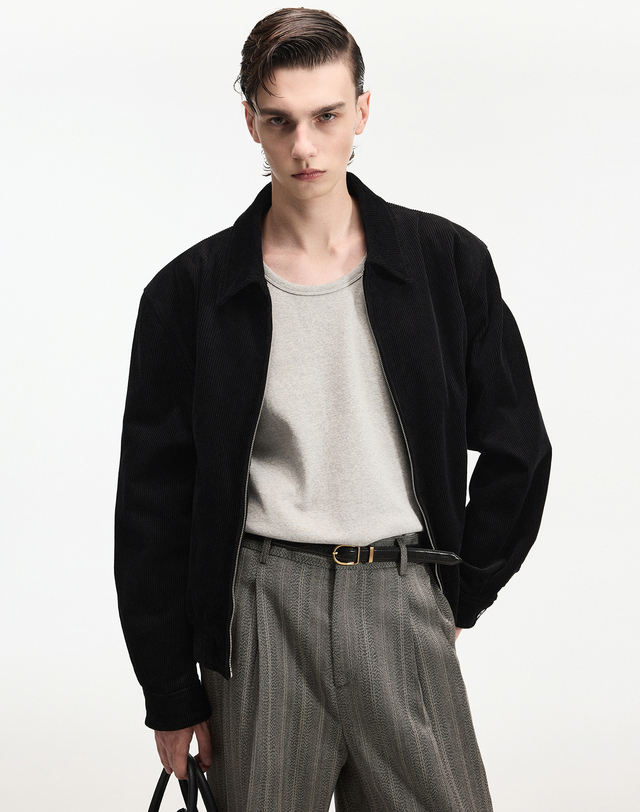 TNGT Corduroy Swing Top Jumper Black TNJU6F102BK_이미지