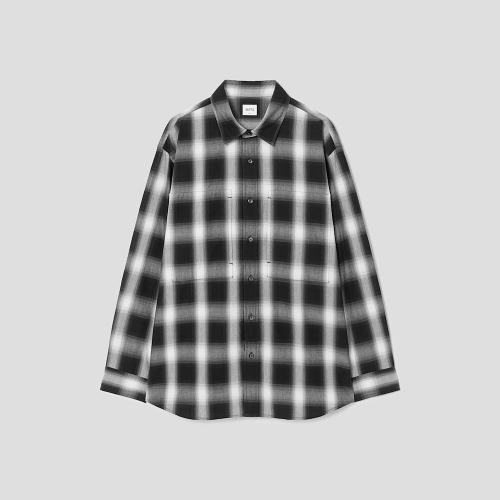 시프트지 Shift.G Comfort Fit Ombre Check Shirt Black GS5664CL35_이미지
