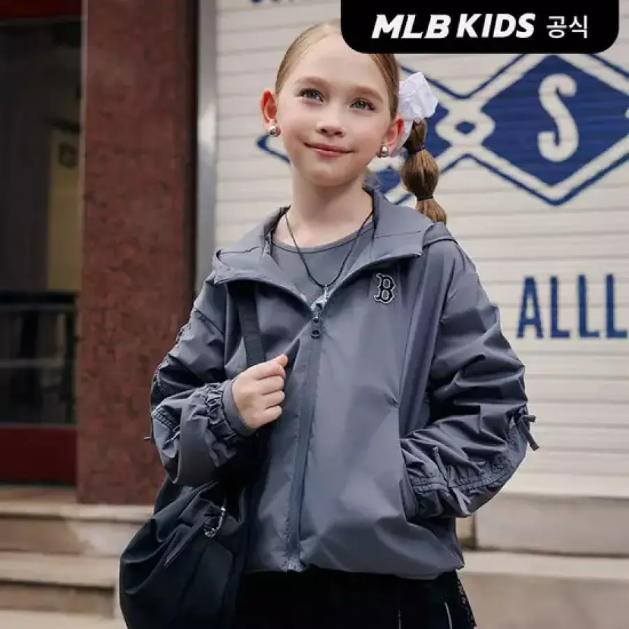 MLB키즈 스트릿 걸즈 리본 바람막이점퍼 7FWJB3164-43CGM