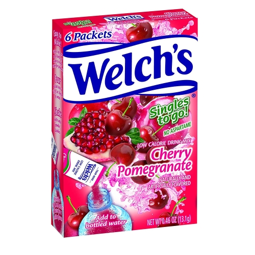 웰치스 웰치스 체리 석류 드링크 믹스 6개입 12팩 Welch's Singles To Go Water Drink Mix Cherr.._이미지