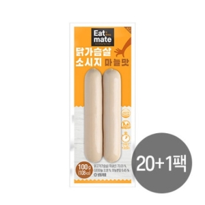 푸드나무 잇메이트 닭가슴살 소시지 마늘맛 100g [21개] 상품이미지