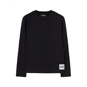 질샌더 로고 패치 여성 긴팔 티셔츠 J40GC0002 J45048 402