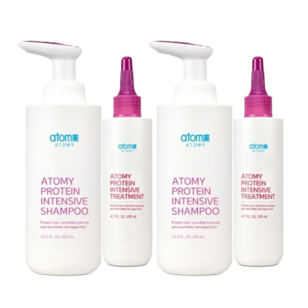 애터미 프로틴 인텐시브 샴푸 400ml 2개+트리트먼트 200ml 2개 4종세트