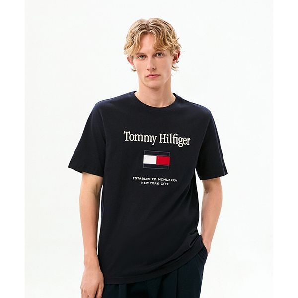 타미힐피거 ltgt Tommy Hilfiger 플래그 엠브로 티셔츠 T12G0TPO300MT1DW5 T12G0TPO300MT1DW5 ..