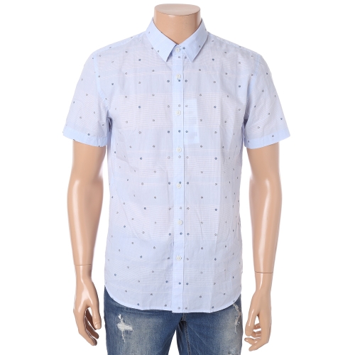 남녀공용프린트면반팔남방 FSD323