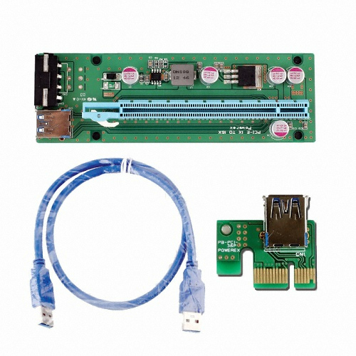 POWEREX PCIe 1x to 16x BTC 라이져카드_이미지
