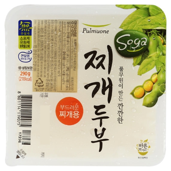 풀무원 소가 찌개<b>두부</b> 부드러운 찌개용 290g