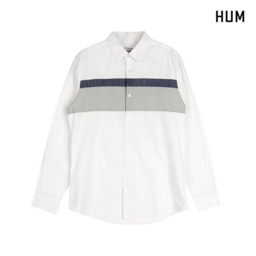 HUM 남 40수 옥스포드 블럭킹 셔츠H175M205A