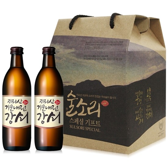 술소리 지리산 기운내린 강쇠 375ml 4입 세트 (1개)_이미지