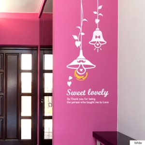 다이소 Sweet lovely 월데코스티커 화이트