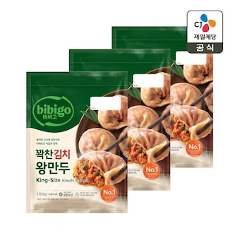 CJ제일제당 비비고 꽉찬 <b>왕만두</b> 김치 1.05kg