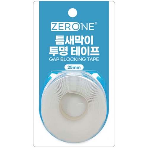 제로원 틈새막이 투명 테이프 25mm x 3m (2개)