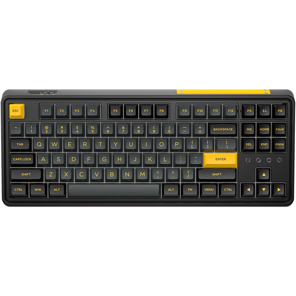 FL-ESPORTS CMK87 유무선 핫스왑 풀윤활 기계식 폴라 나이트 블랙 한글 (적축)_이미지