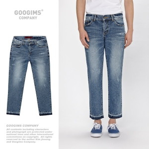 구김스 288_BL 네츄럴워싱 슬림스트레이트 데님 팬츠 청바지 G17MM9T404