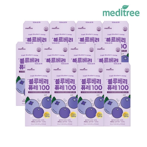 메디트리 미국산 블루베리 퓨레 스틱 100 20g 14포 (12개)