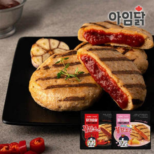 와이즈유엑스글로벌 아임닭 닭가슴살 더블 스테이크 불닭 2종 (6개)_이미지