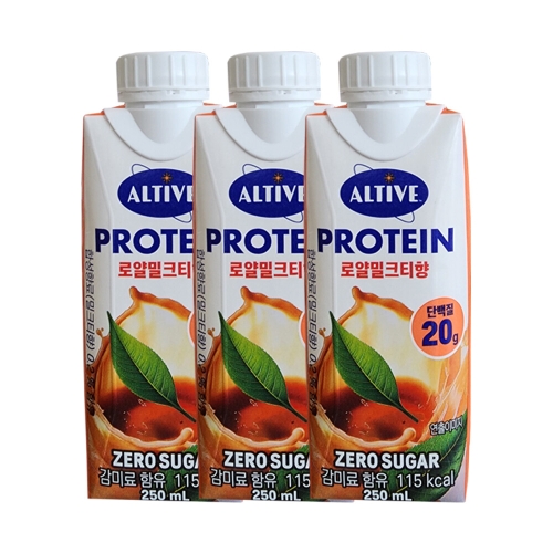 CJ제일제당 얼티브 프로틴 로얄밀크티향 250ml (3개)