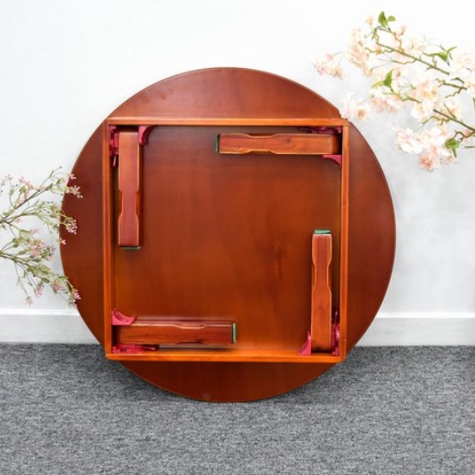 남원은행공방 원형 접이식 밥상 교자상 (75x75cm)_이미지