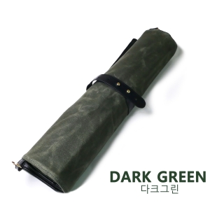 제이에스다이닝 가죽 칼가방 1개 다크그린_이미지