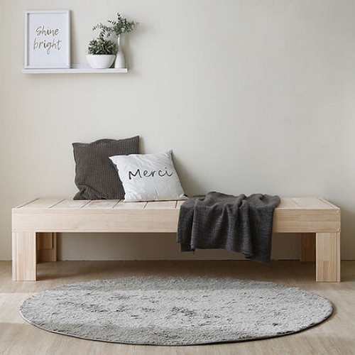 나무뜰 뮤카 평상형 데이베드 원목 벤치의자