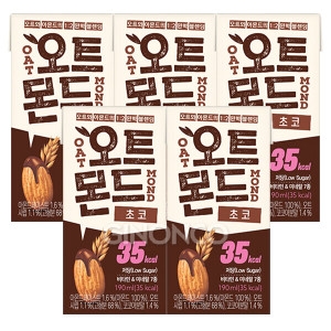 롯데칠성음료 오트몬드 저당 초코 190ml (5개)_이미지