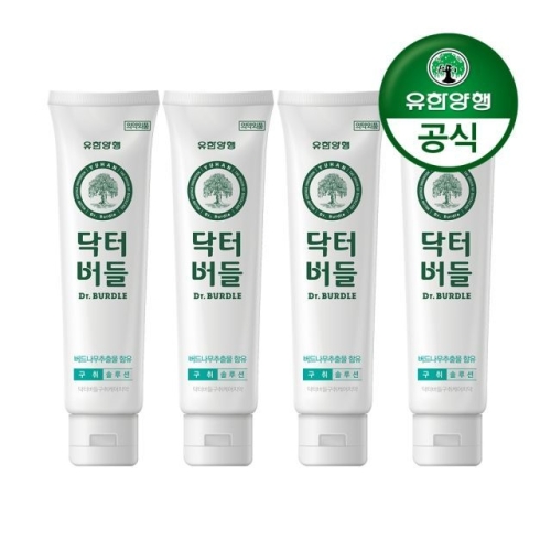 유한양행 닥터버들 구취케어 치약 100g (4개)_이미지