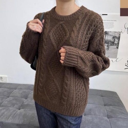 오노마 ONM UPP 1059 여자오버핏 도톰꽈배기니트스웨터 S11329037