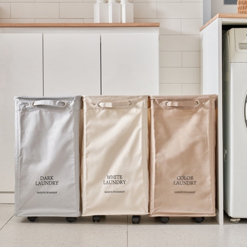 달팽이리빙 드마망 이동식 빨래바구니 (와이드)