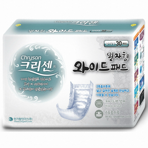 크리센 일자형 와이드패드 30개