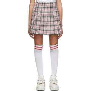  MSGM SSENSE Exclusive Pink Check Pleated Miniskirt 상품이미지
