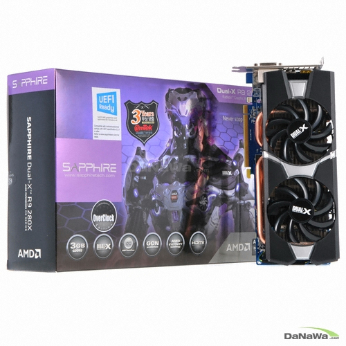 SAPPHIRE 라데온 R9 280X OC D5 3GB Dual-X_이미지
