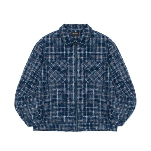 위캔더스 WKNDRS CHECKERED ZIPUP SHIRT NAVY WS2502SH02NV 413896
