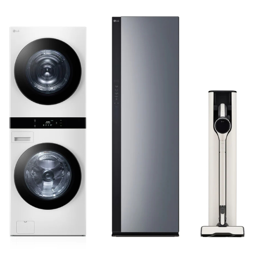 LG전자 트롬 오브제컬렉션 워시타워 WL21WDU + 스타일러 SC5GMR52 + 청소기 AX920BWE
