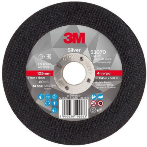 3M 4인치 실버 절단석 WN410045457 (1개)_이미지