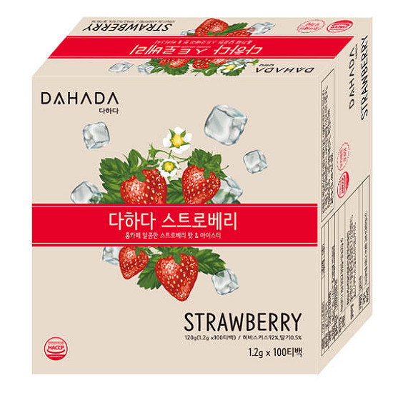 허브앤티 다하다 스트로베리 100T (1개)_이미지