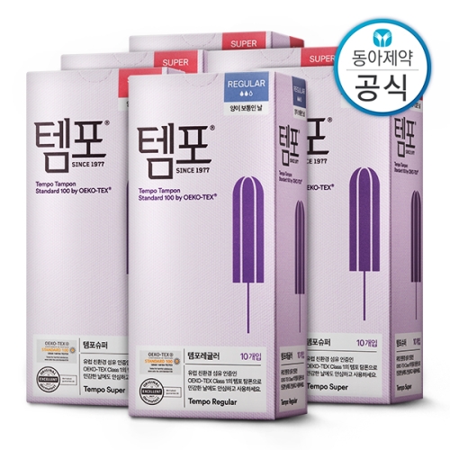 동아제약 템포 체내형생리대 탐폰 혼합구성 총60매