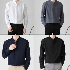 기타 패플 다잇템다잇템 남자 가을하객룩 카라 만다린 댄디룩 셔츠_151749_이미지