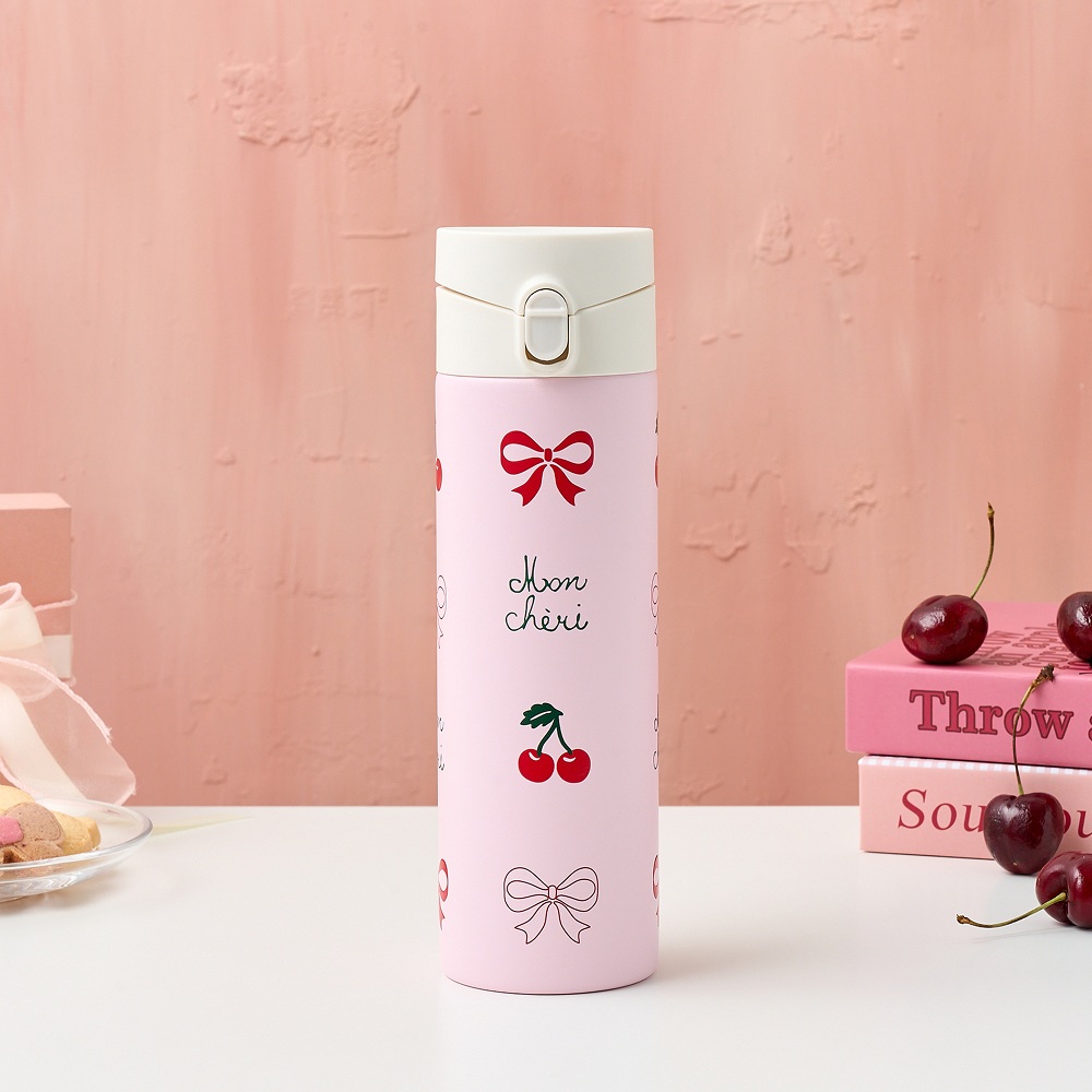 모던하우스 TOGO 원터치 경량텀블러 리본체리 500ml