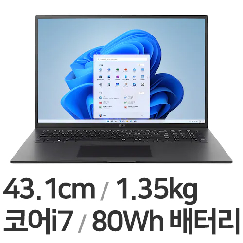 LG전자 2022 그램17 17Z95P-GA7LK (SSD 512GB)