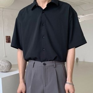 보드미 남자 20대 학생 여름 반팔 셔츠 남방 캐주얼 세미정장 WA99BAA_이미지