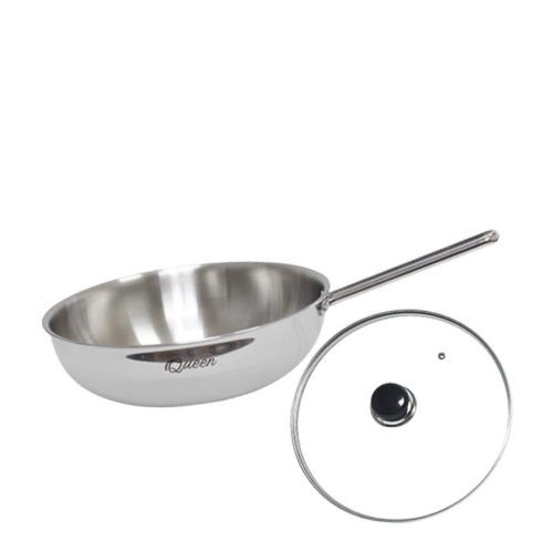 키친아트 퀸 통5중 스텐레스 궁중팬 (28cm+유리뚜껑)_이미지
