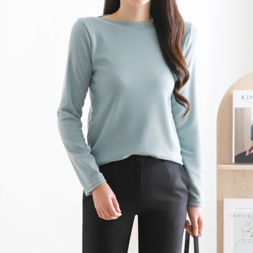 모리스커밍홈 입술넥 베이직 레이온 티셔츠_M2602TS014A