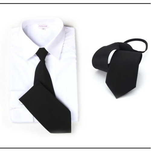 [불명] 장례식넥타이 20대남자 30 자동 지퍼 검정 블랙 검은색넥타이