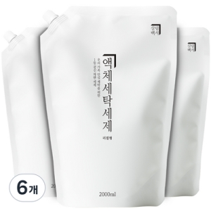 살림백서 액체 세탁세제 겸용 리필 2L (6개)_이미지