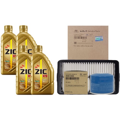 SK엔무브 지크 X9 FS 5W30 4L + 순정필터 현대 아반떼AD 1.6 가솔린